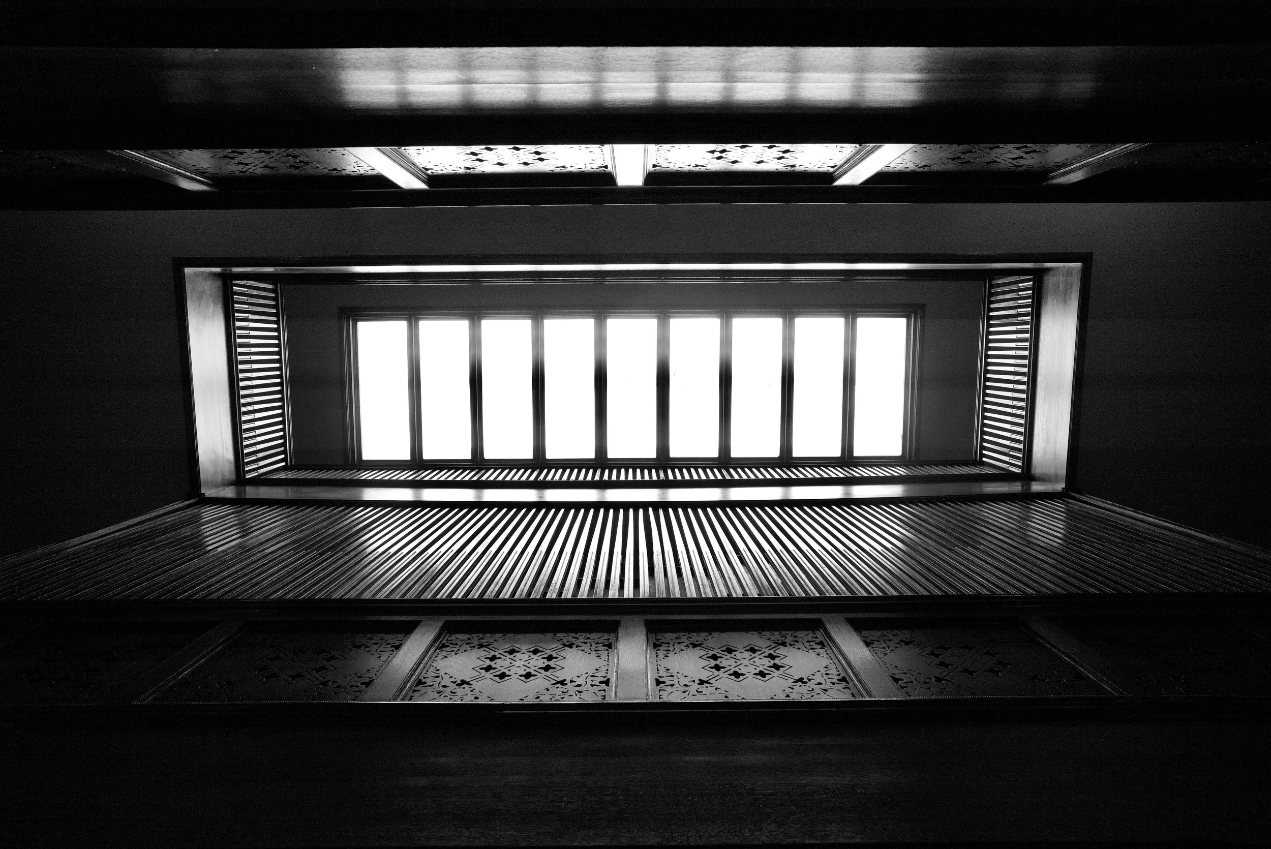 Charnley-Persky House, 1892. Atrium's Skylight and Stairwell Screen.