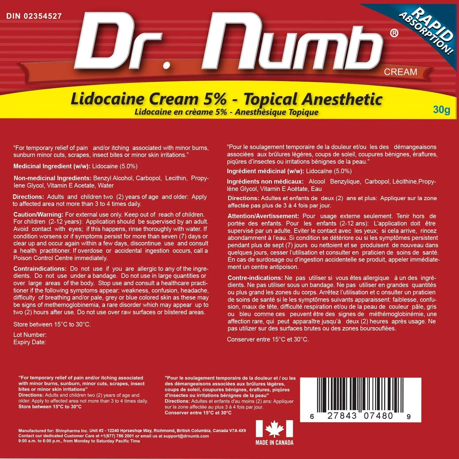 Dr Numb 5 Lidocaine Numbing Cream Topical Numbing Cream for Laser