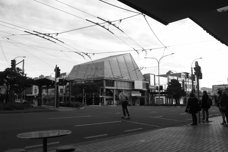 Skating past The Hannah Playhouse