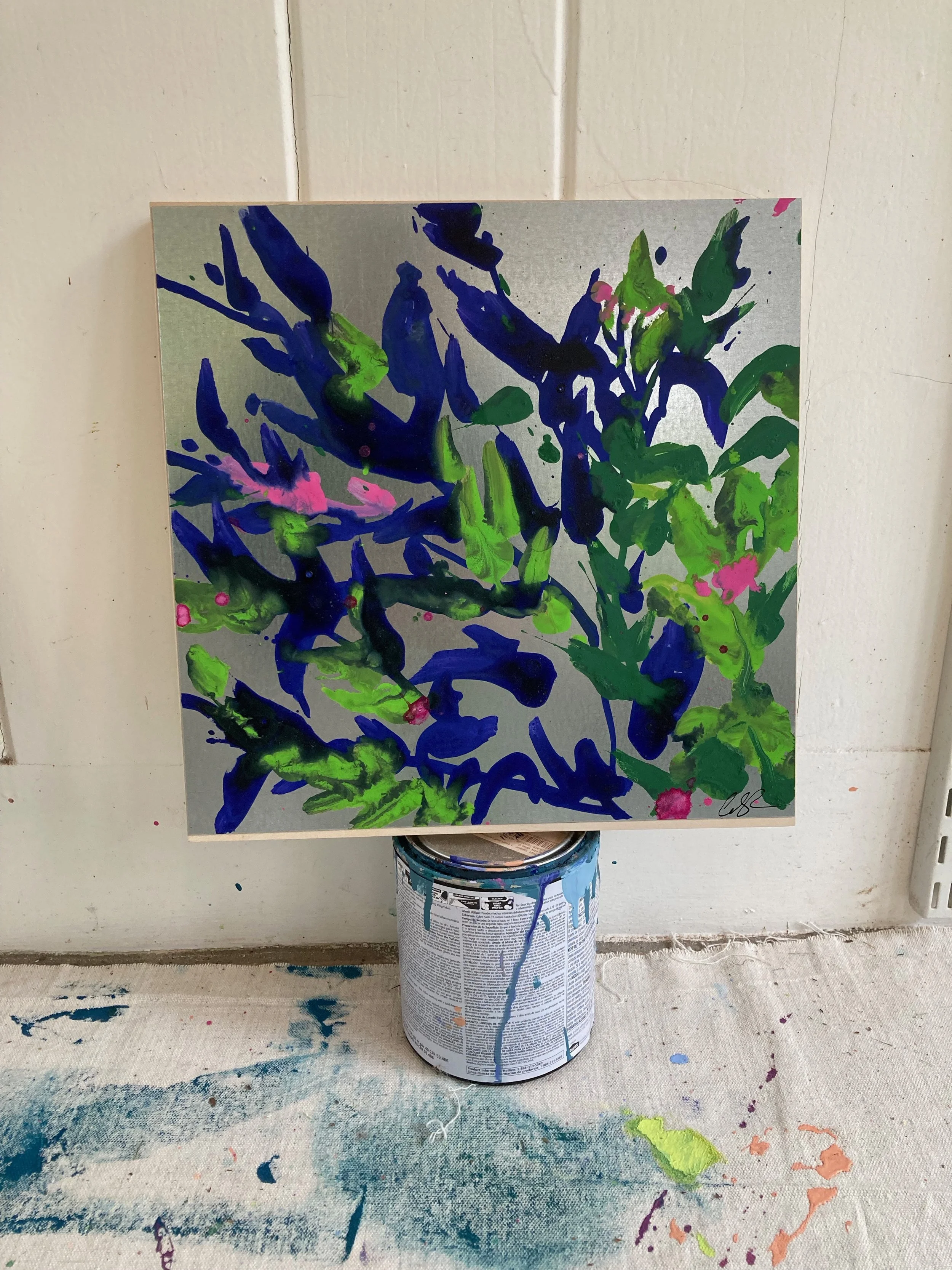  Acrylic on aluminum  12 x 12” 