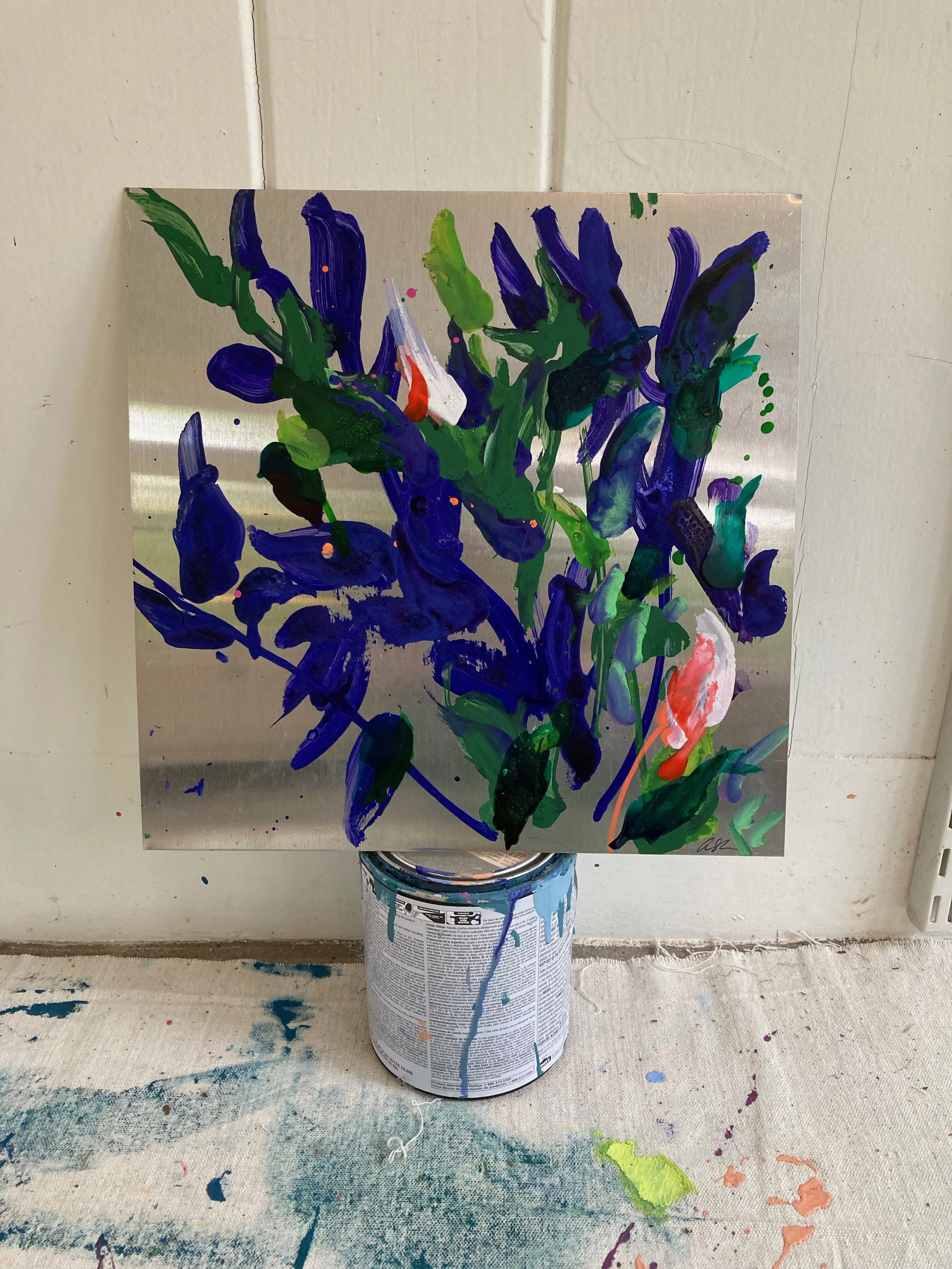  Acrylic on aluminum  12 x 12” 