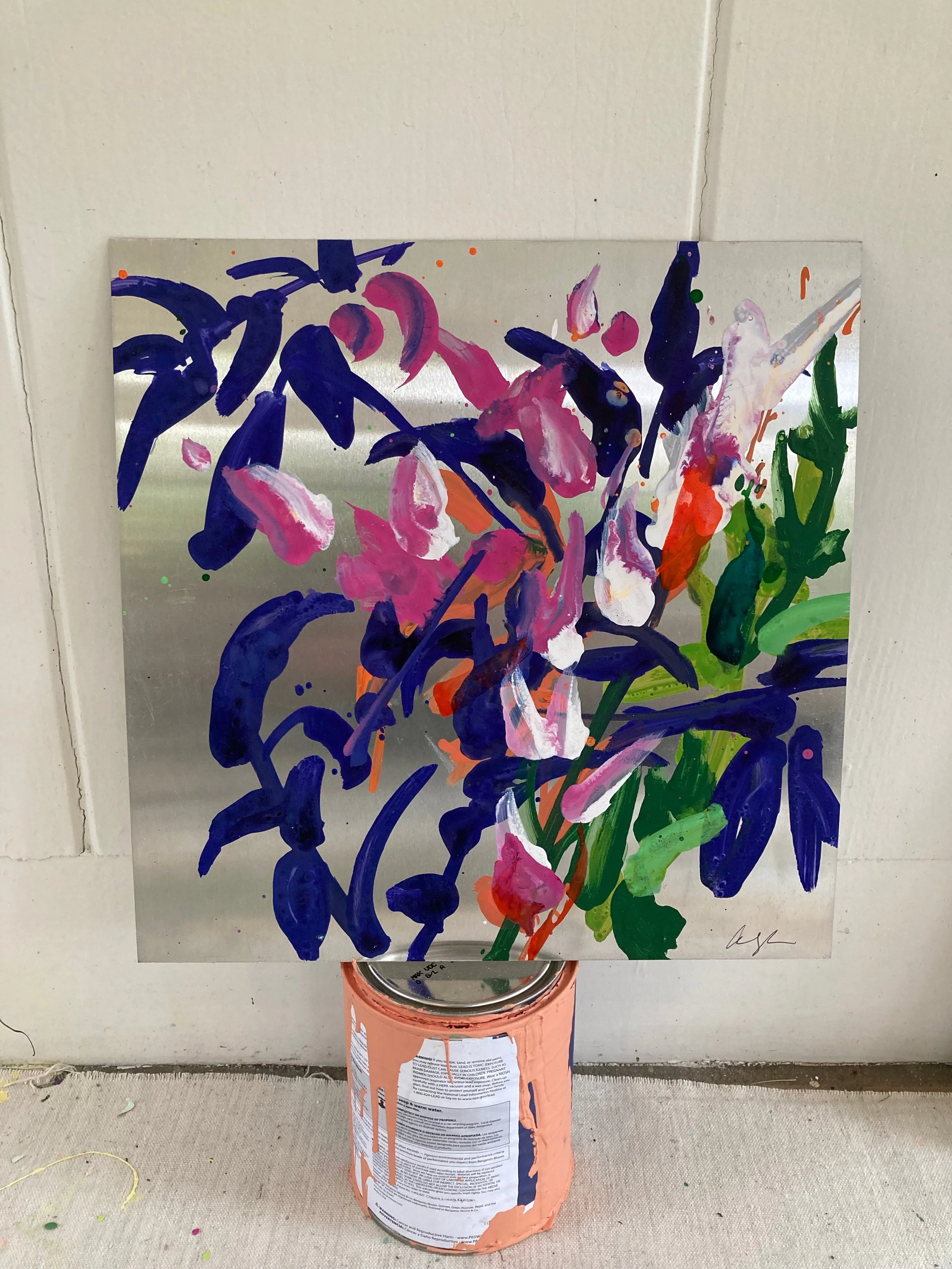  Acrylic on aluminum  12 x 12” 