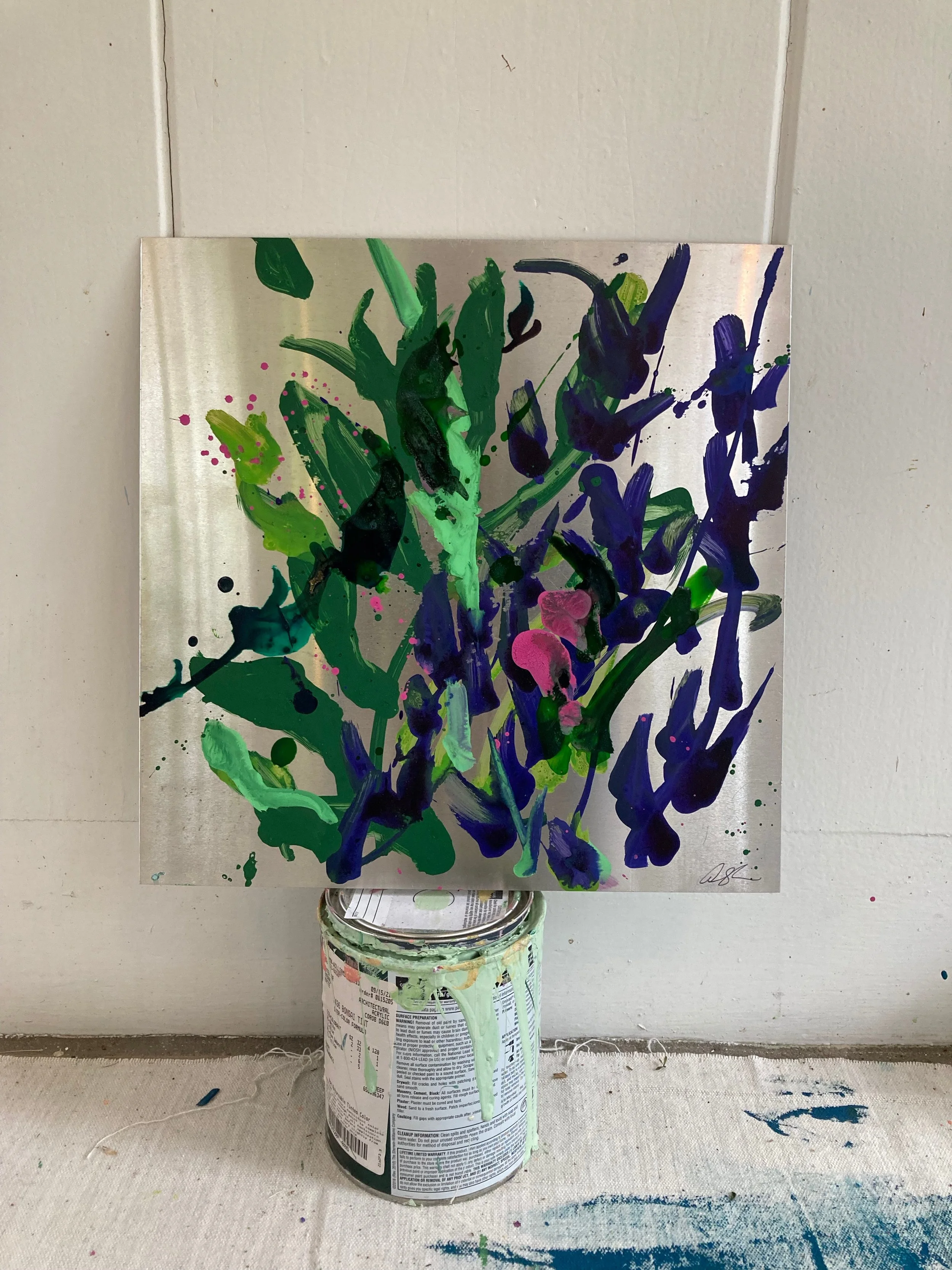  Acrylic on aluminum  12 x 12” 