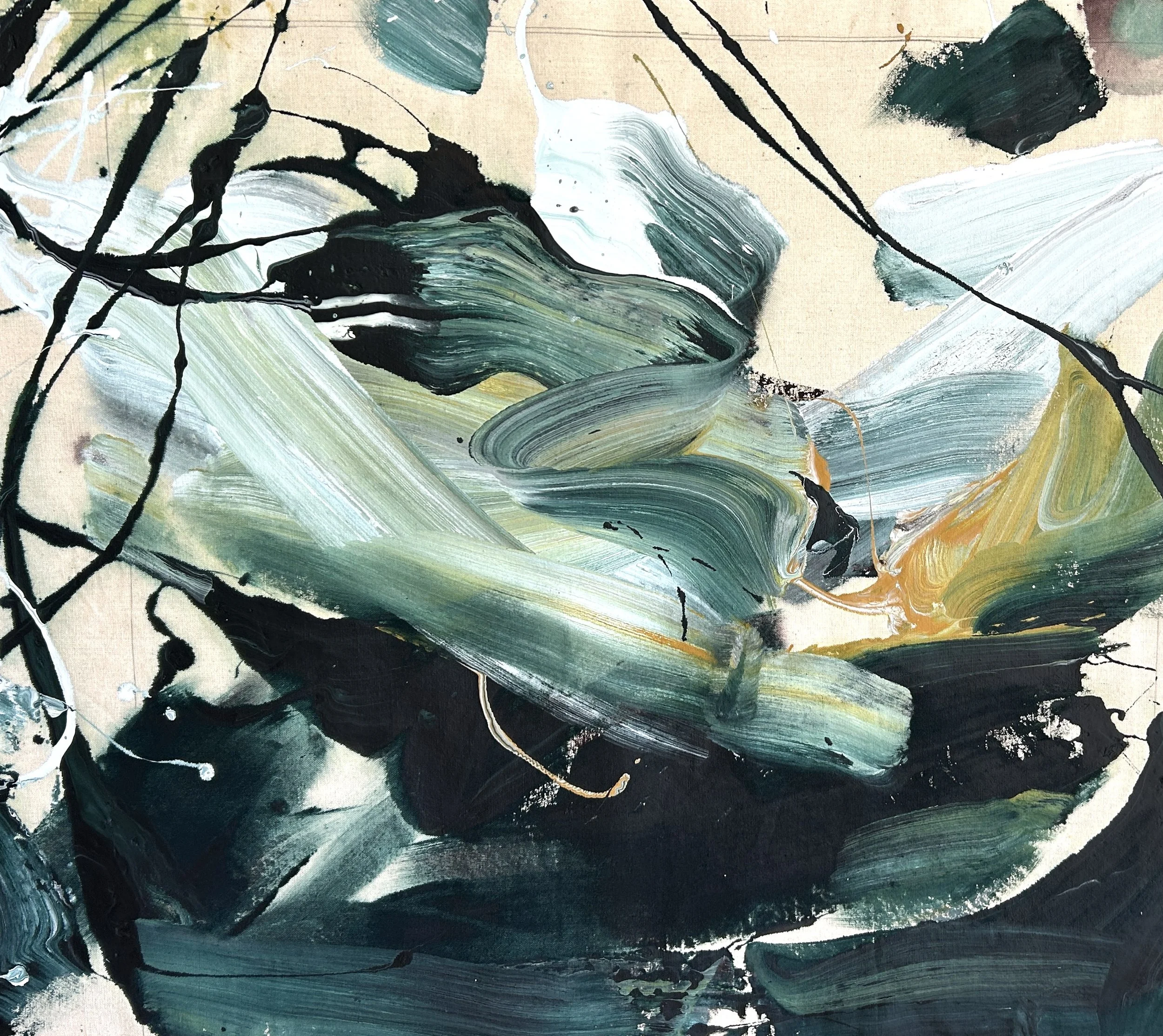  Latex on canvas  31 × 32”  SOLD    . 