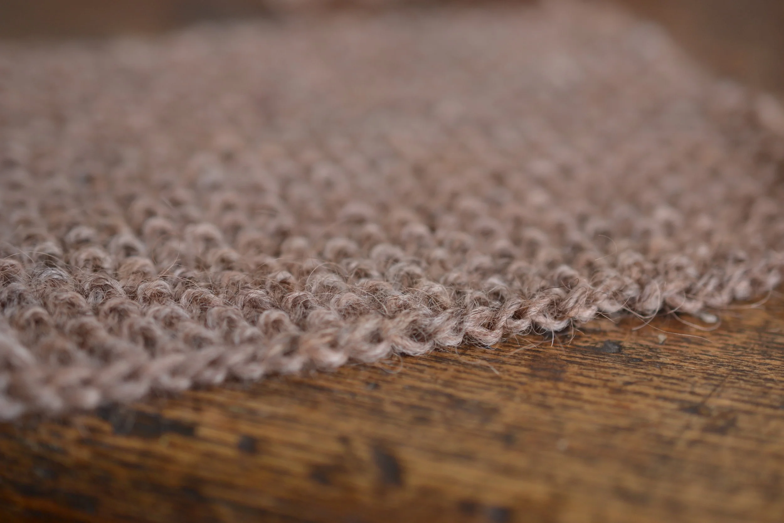 seed stitch swatch knit in GIANT PEACH