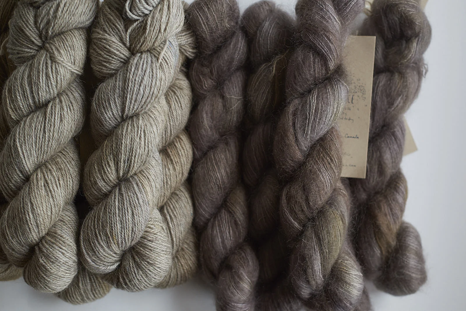 Silver Birch Shadow DK with Stovepipe Mohair Lace