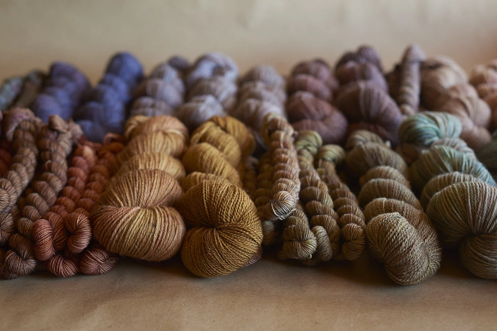 some of our stash of Eclipse skeins ready for the Open Day!
