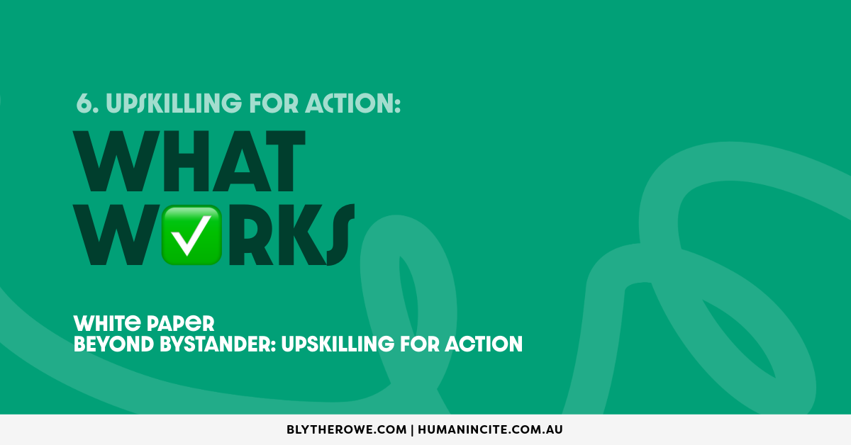 Upskilling for Action: What Works ✅