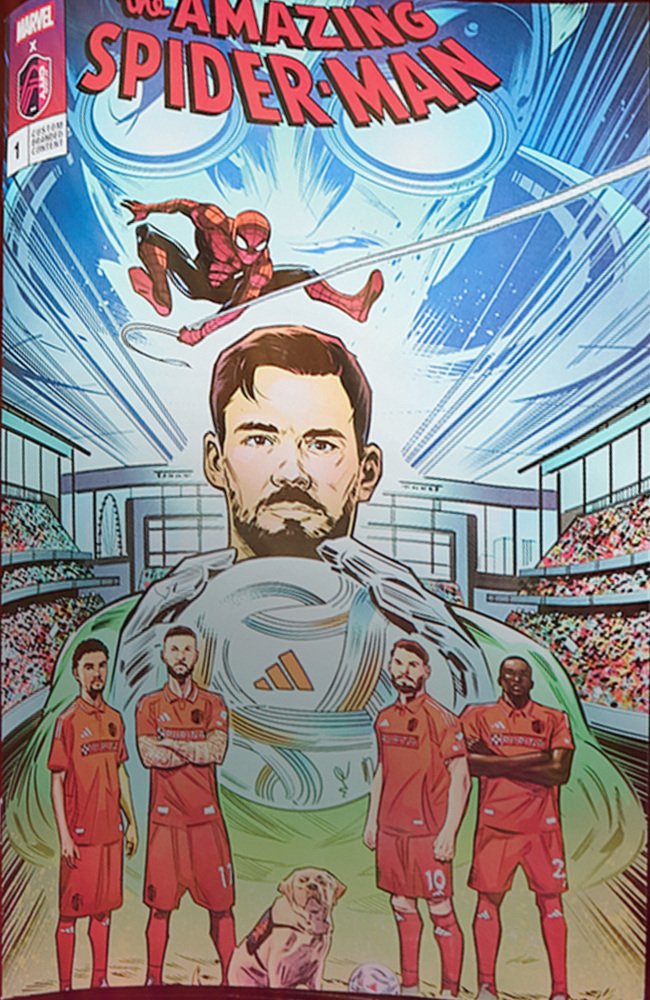 The Amazing Spider-Man x St. Louis CITY SC comic cover