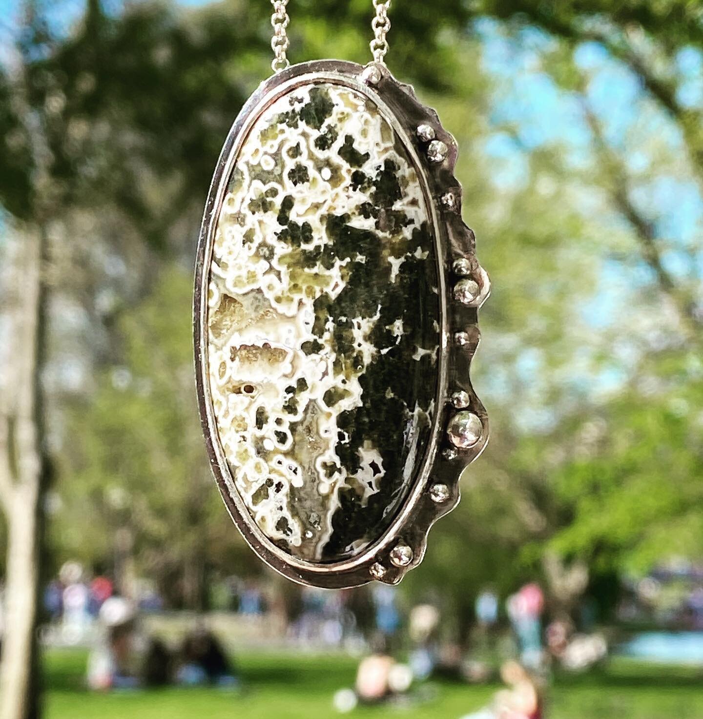What a beautiful start to the outdoor market season in a stunning location!! And just about every human being was outside on this glorious Saturday. Want to see this ocean Jasper beauty up close? There&rsquo;s still time&mdash;we&rsquo;re here til 6p