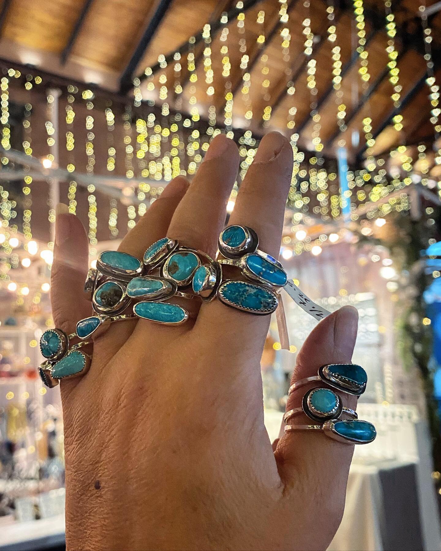 How many is too many?? Fresh for the SoWa Winter Festival&mdash;turquoise stacking rings! Available in sizes from 6-9.5.  Come shop  this weekend: Saturday 10-10, and Sunday 10-7!
#handmadejewelry #morrisonmaestudio #morrisonmae #sowaboston #sowawint