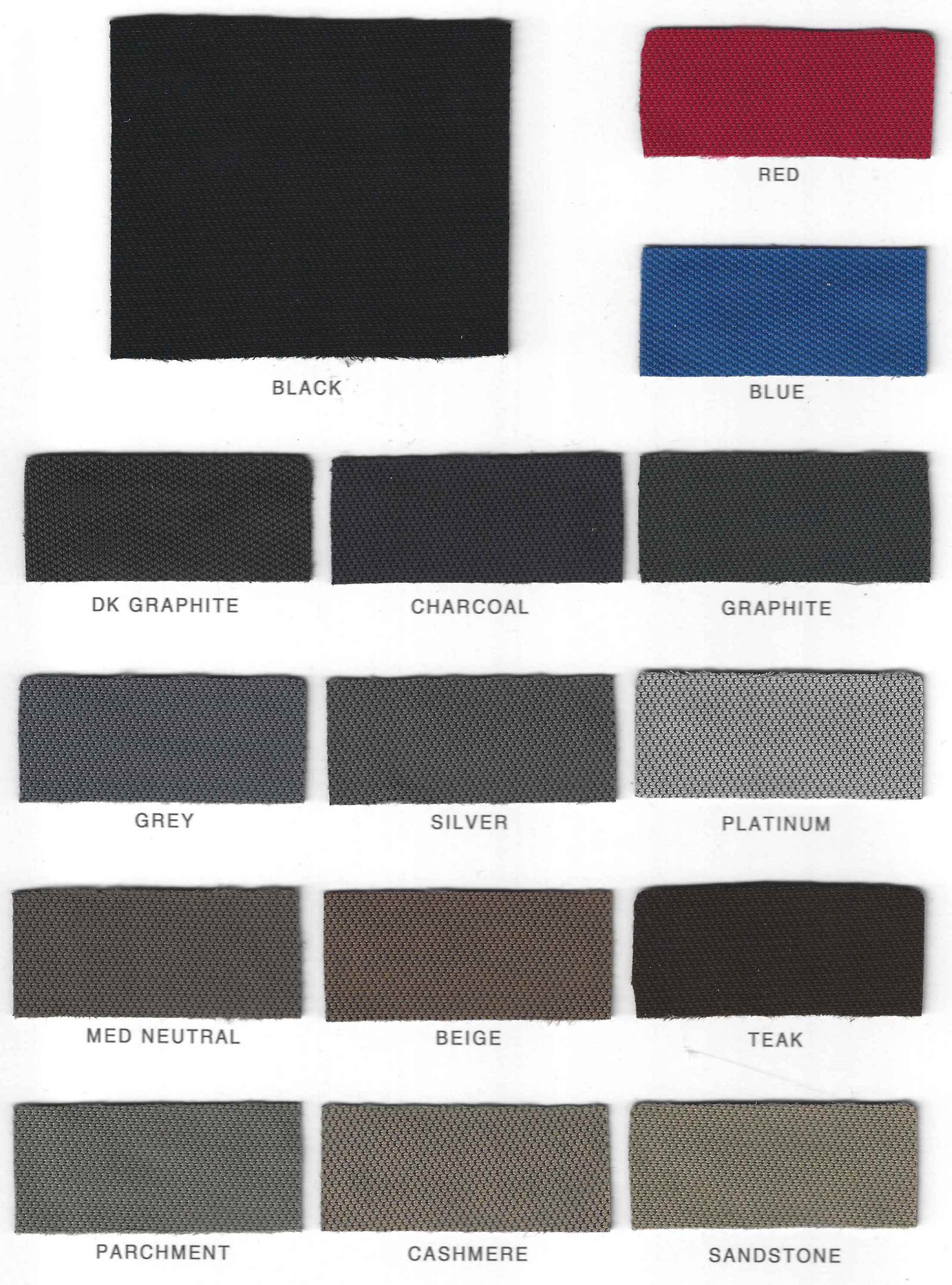 Headliner Color Chart