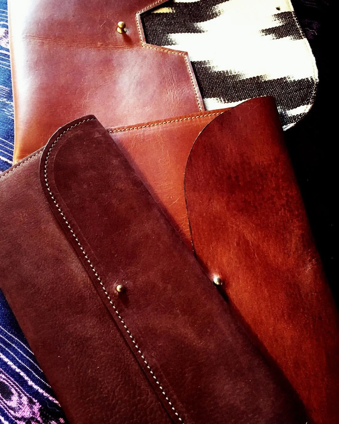 The Butter wallet, the husky and rustic clutch all with 100% brass fixings. Made with love <3
