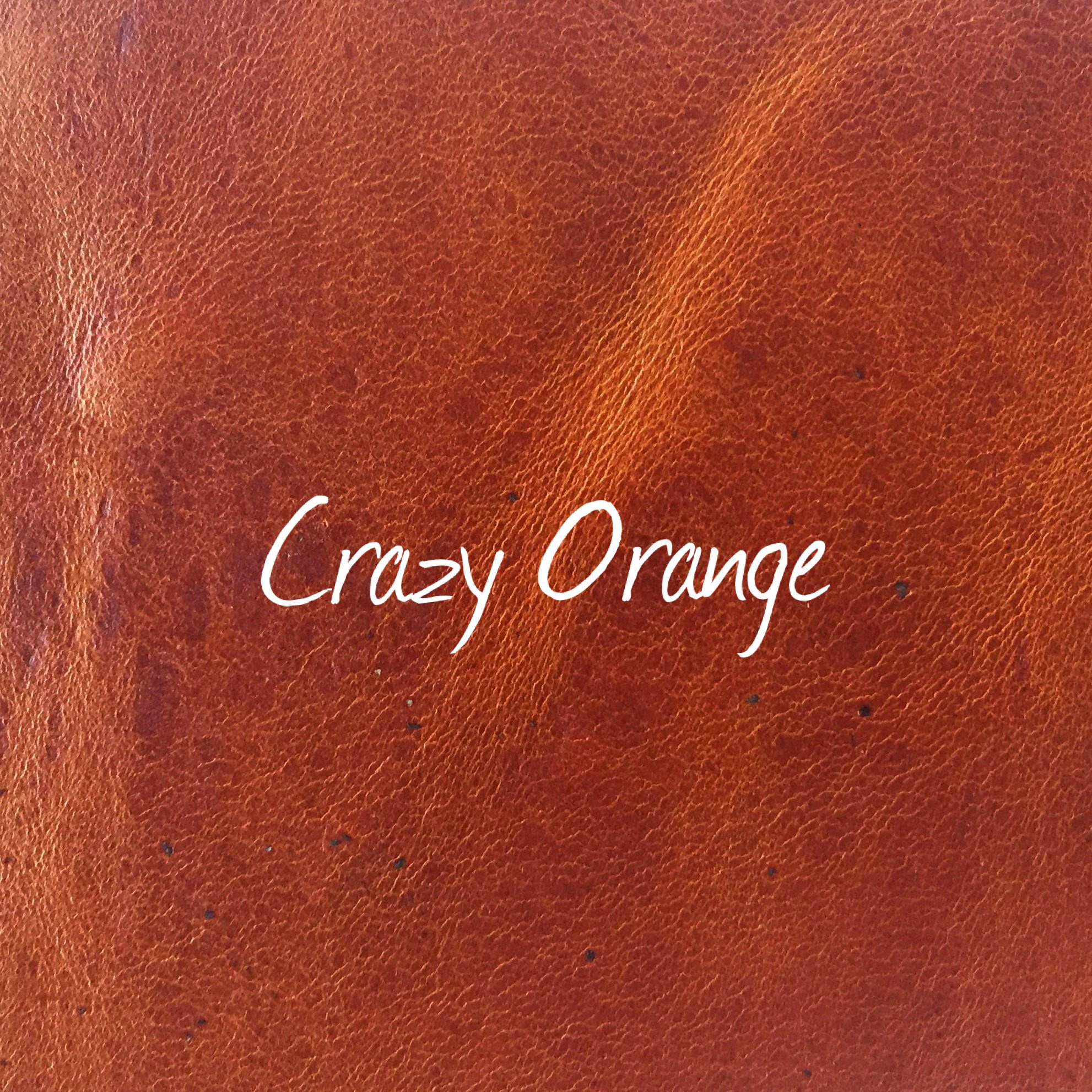 leather color, crazy orange