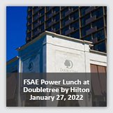 Event 2: Square image of FSAE Power Lunch at Doubletree by Marriott Tallahassee from 11:30 a.m. to 1:00 p.m. on Thursday, January 27, 2022.