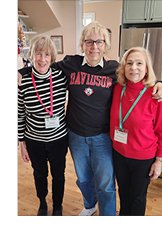 Photograph of Sue standing with two of her fellow Davidson Pioneers