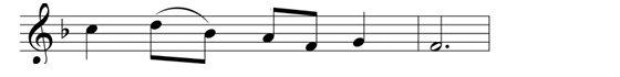 Illustration of last line of sheet music