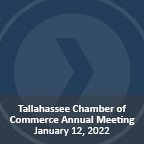 Event 1: Square image of Tallahassee Chamber of Commerce logo announcing Annual Meeting on January 12, 2022