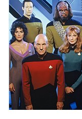 Photograph of five characters from Star Trek