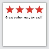 Feedback Quote 3: 4 Stars. Great author, easy to read!