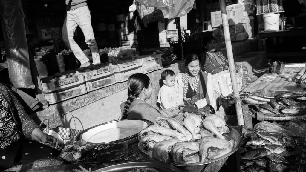 Market scene in Taunggyi, one of the major entrepôts near the Thalwin-Salween river.