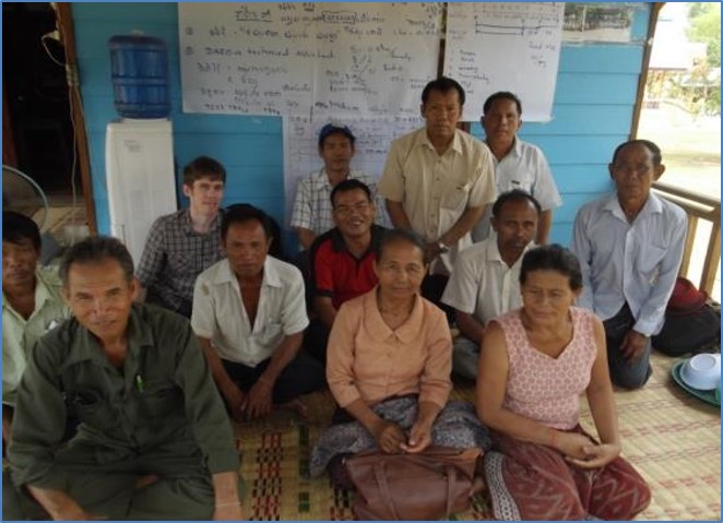 Farmers join a project meeting in Phonthan&nbsp; Village, Savannakhet province (Credit: NAFC) 
