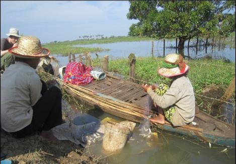  Small-scale fishers in Battambang Province around Tonle Sap Lake, Cambodia (Credit: Carl Middleton) 