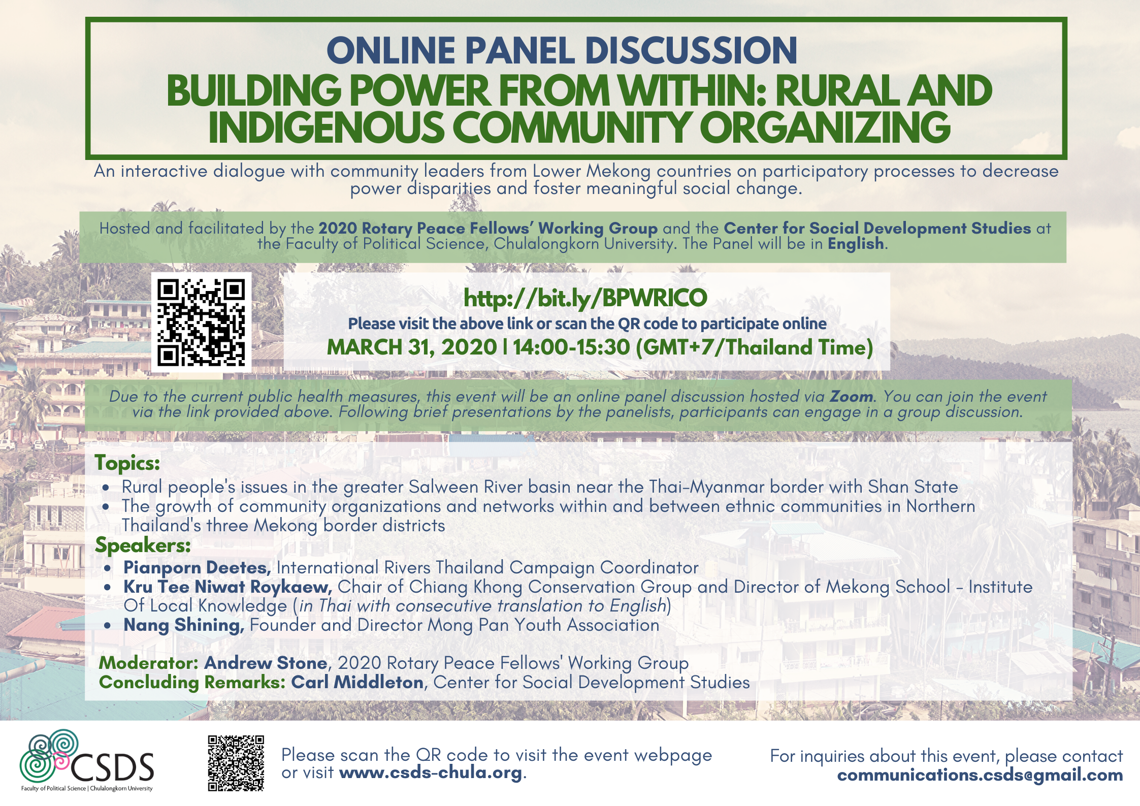 UPCOMING ONLINE PANEL DISCUSSION: Building Power from Within: Rural and ...