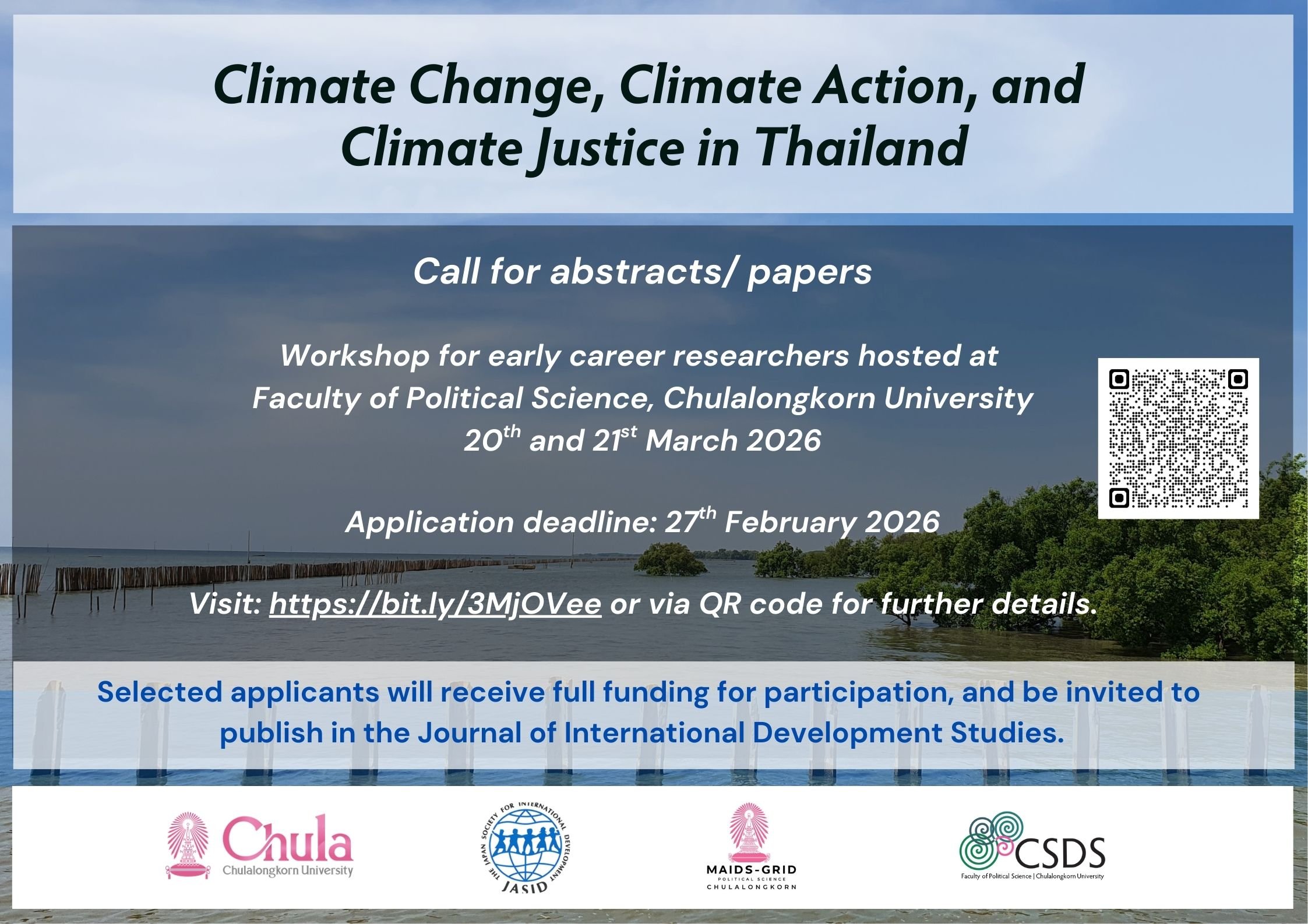 UPCOMING WORKSHOP: Call for abstracts/ papers - Climate Change, Climate Action, and Climate Justice in Thailand