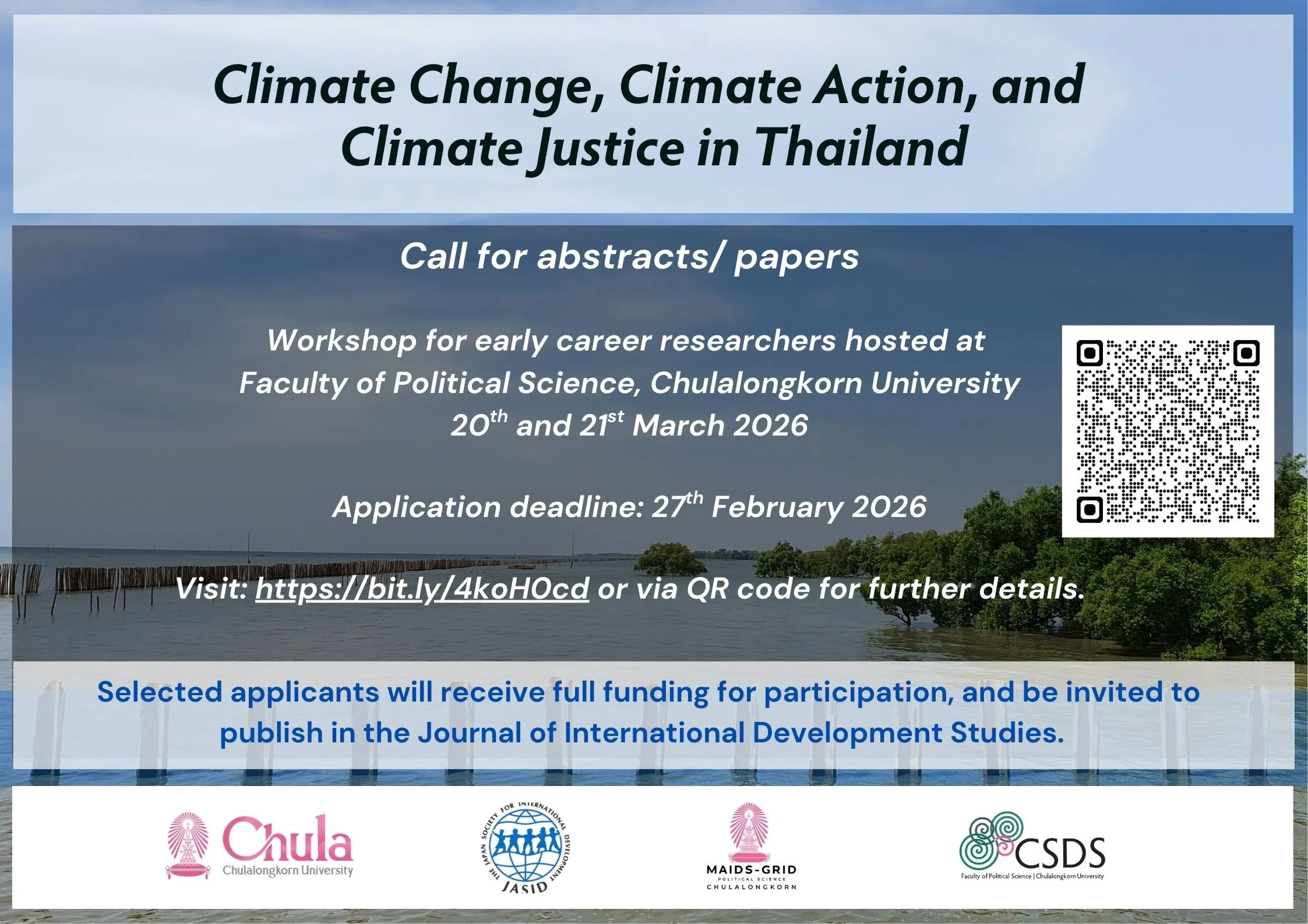 UPCOMING WORKSHOP: Call for abstracts/ papers - Climate Change, Climate Action, and Climate Justice in Thailand