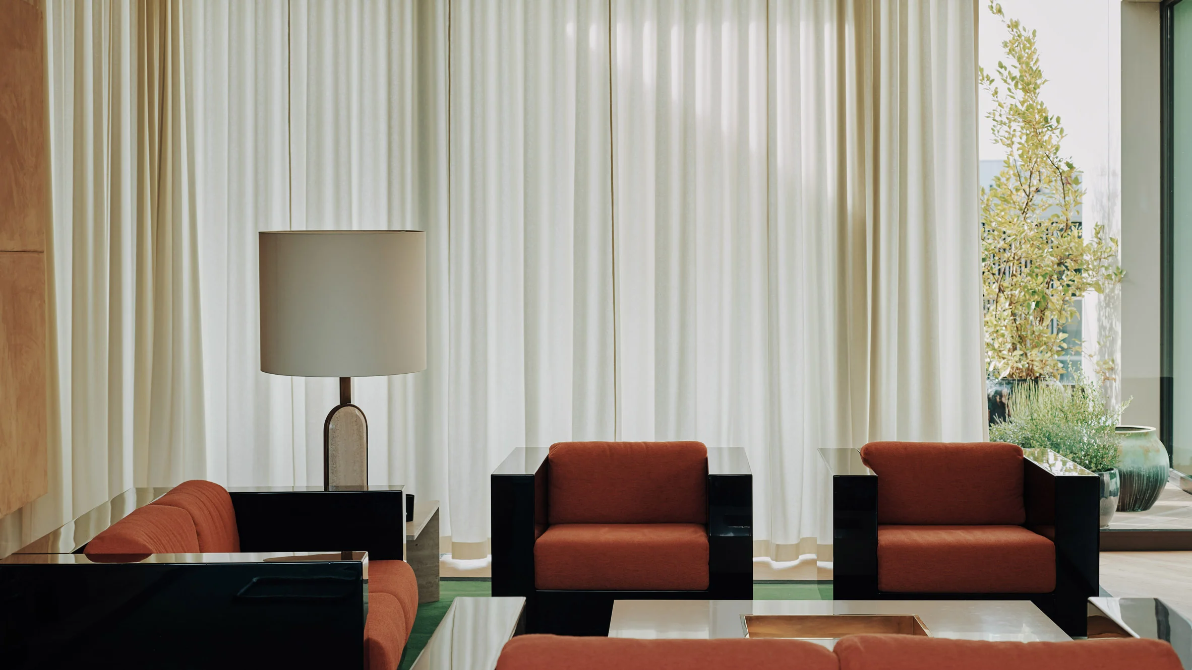 Bella Freud and Maria Speake interior at BBC Television Centre