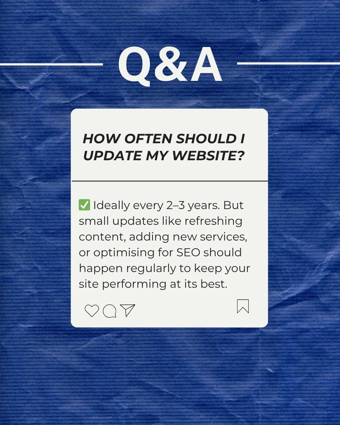 How often should I update my website?
✅ Ideally, every 2&ndash;3 years for a full refresh. But regular updates like adding fresh content, refining your SEO, or improving your branding should happen consistently to keep your site working hard for your