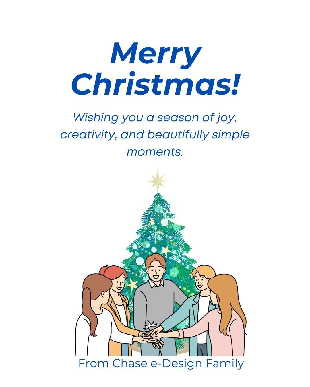Wishing you a season filled with creativity, connection, and growth. 🫶

Merry Christmas from Chase e-Design! 🎁✨