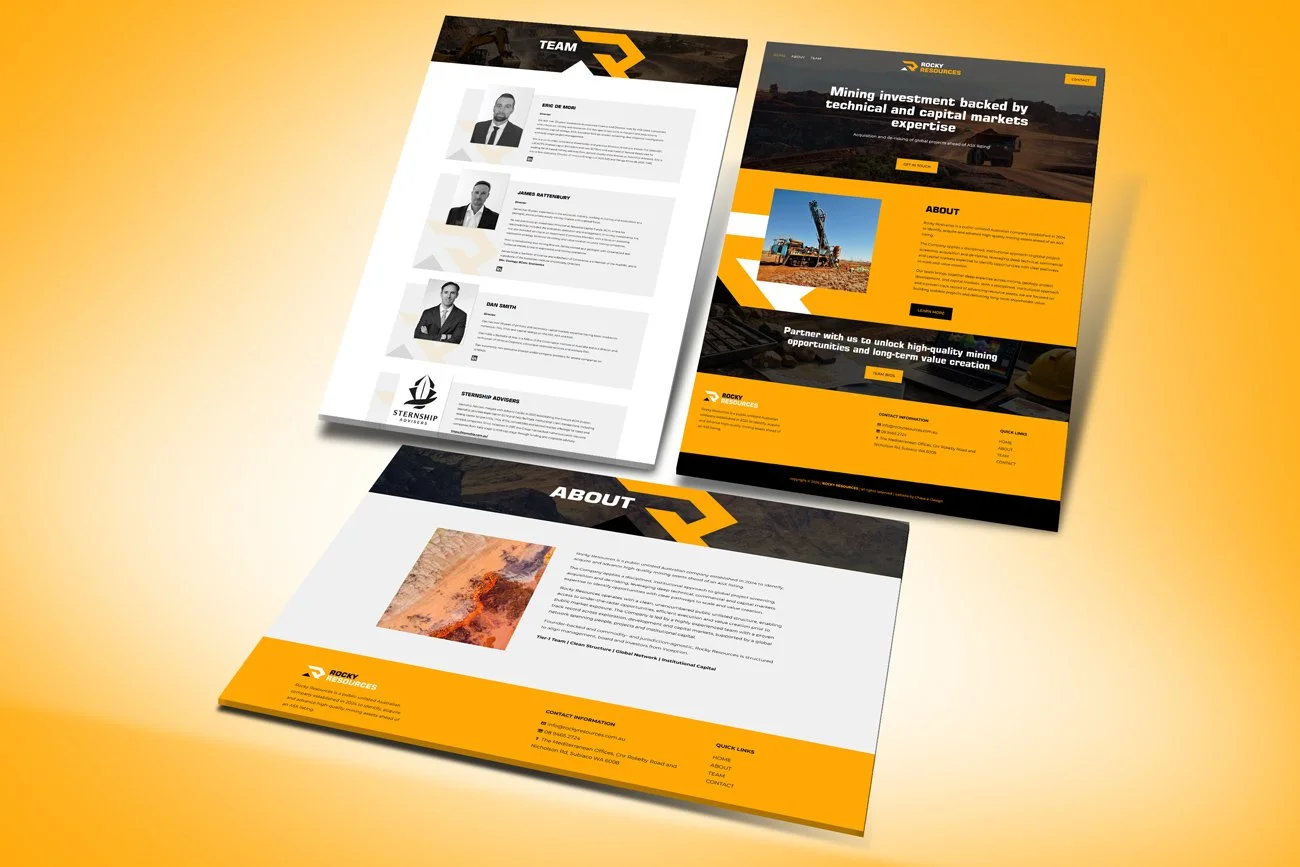 ⛏️✨ New Website Launch: Rocky Resources

We&rsquo;re excited to showcase a new website for Rocky Resources &mdash; an Australian mining company focused on identifying and advancing high-quality assets ahead of an ASX listing. Built to reflect credibi