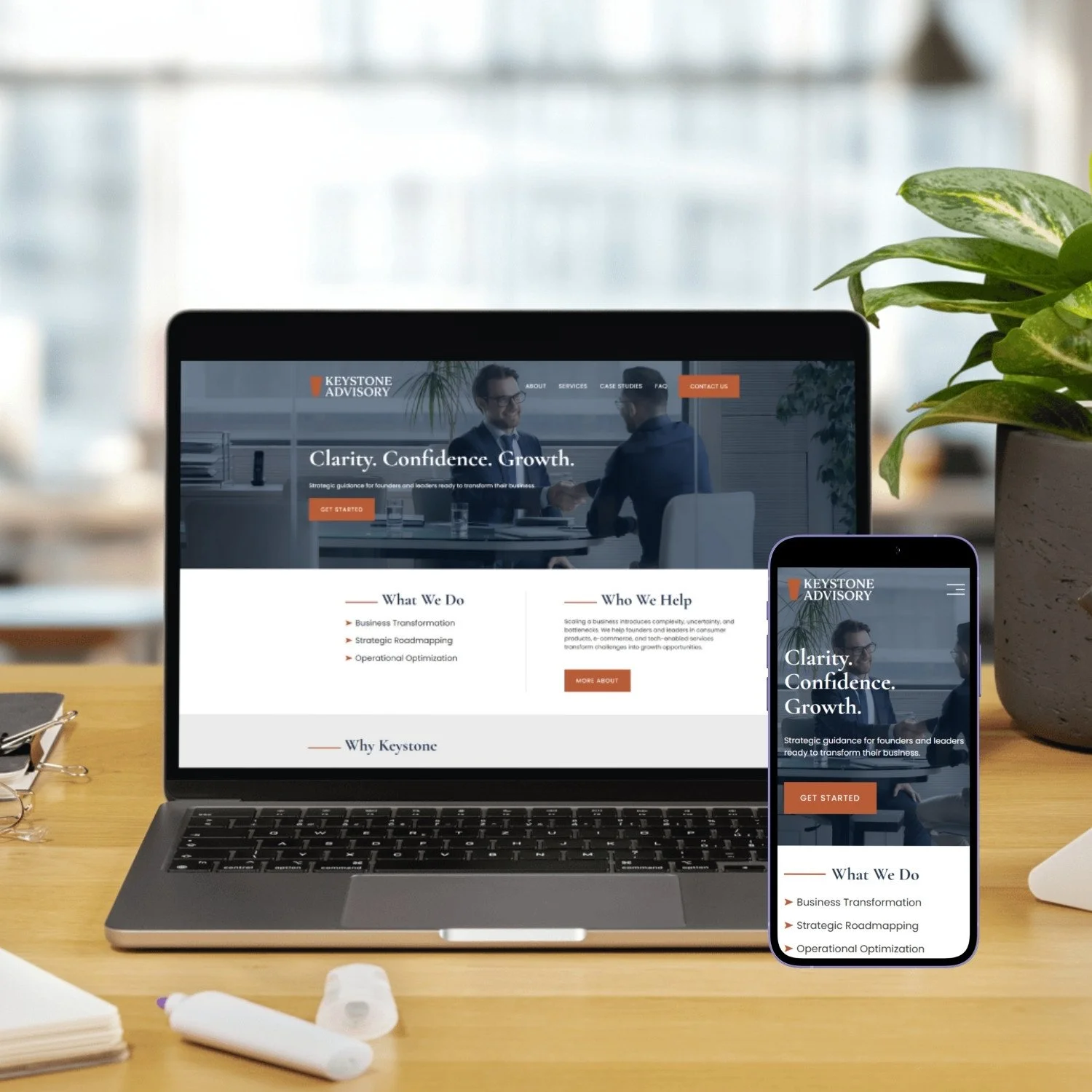 kade west website squarespace template mock up for fitness coach and trainers