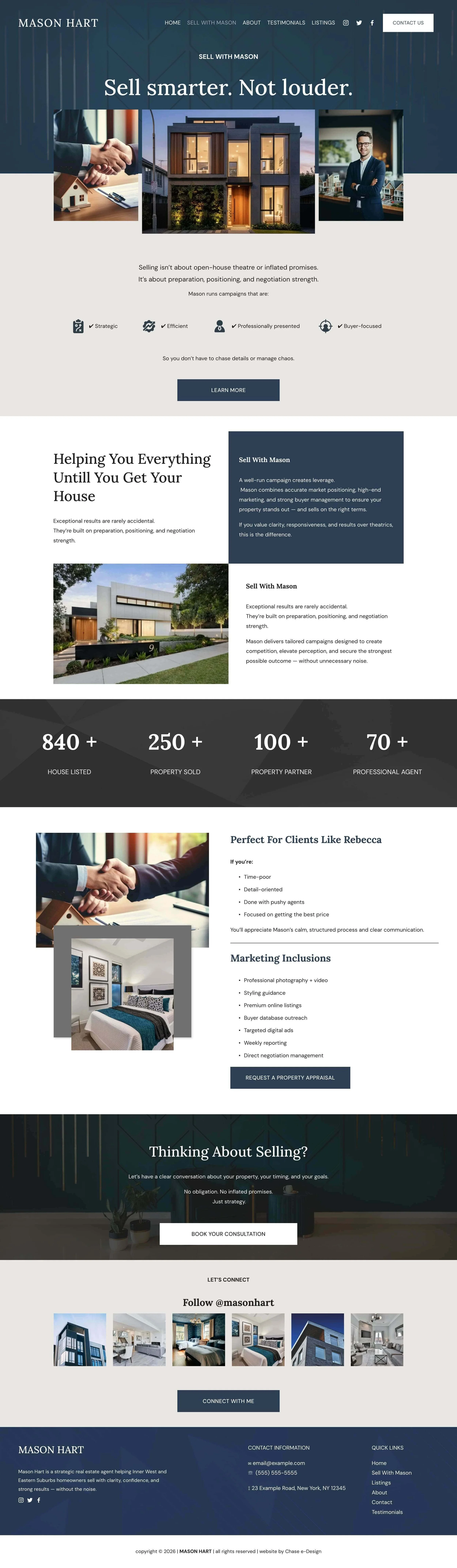 sell with mason page for website template