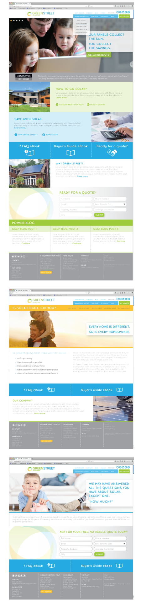 Green Street Solar Power, Web Site Design