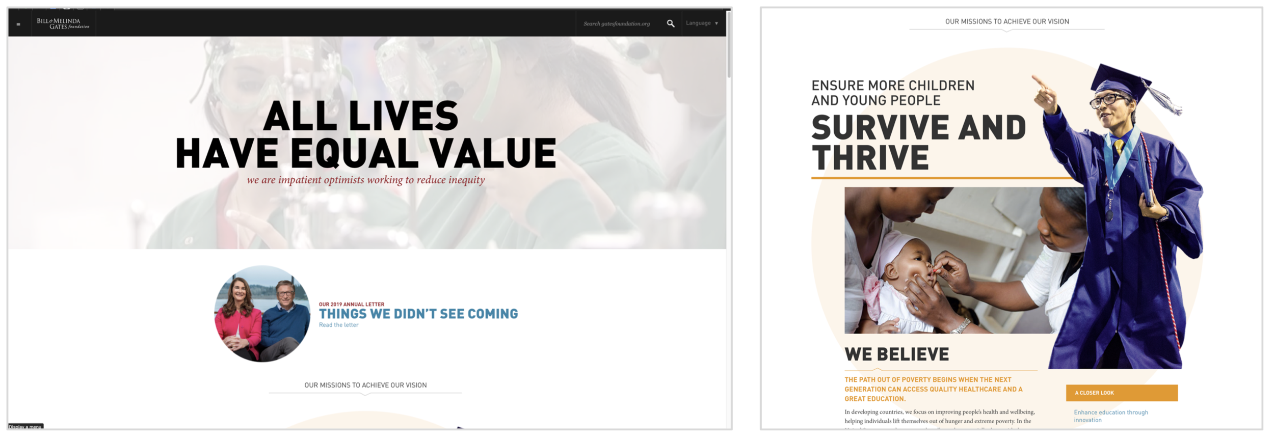 Adjacent Examples - Public Info. Sites (Mission-based)
