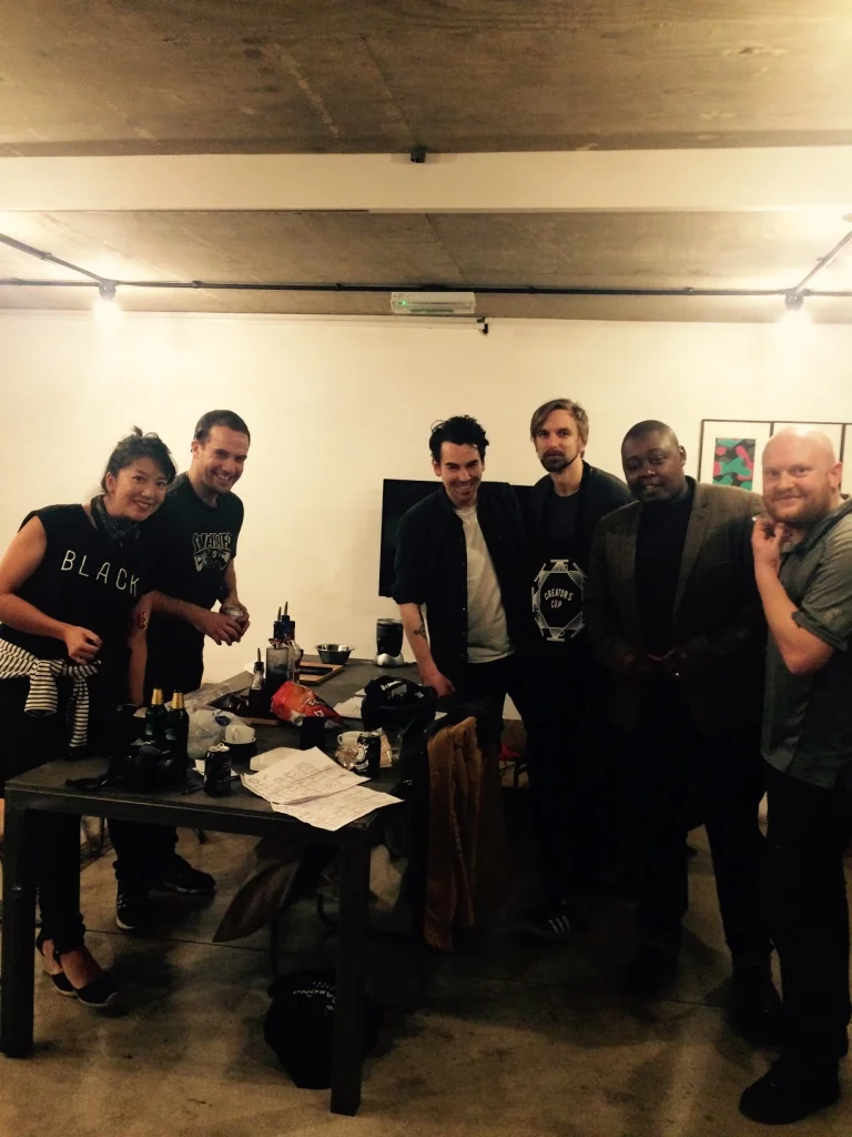 Judges after deciding on the winners (exhausted with the effort). 