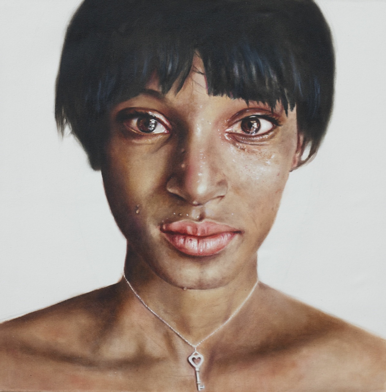  Trafficking survivor, 36x36in, oil on canvas  &nbsp;Brand for Life series Price upon application 