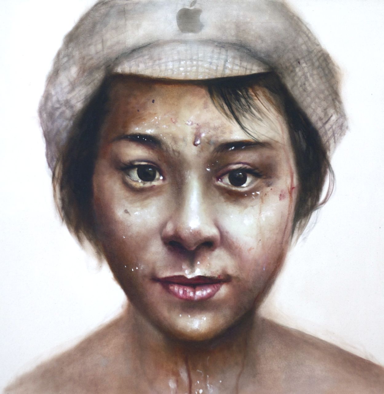  Apple worker, 95x95cm oil on canvas&nbsp;  Brand for Life series 