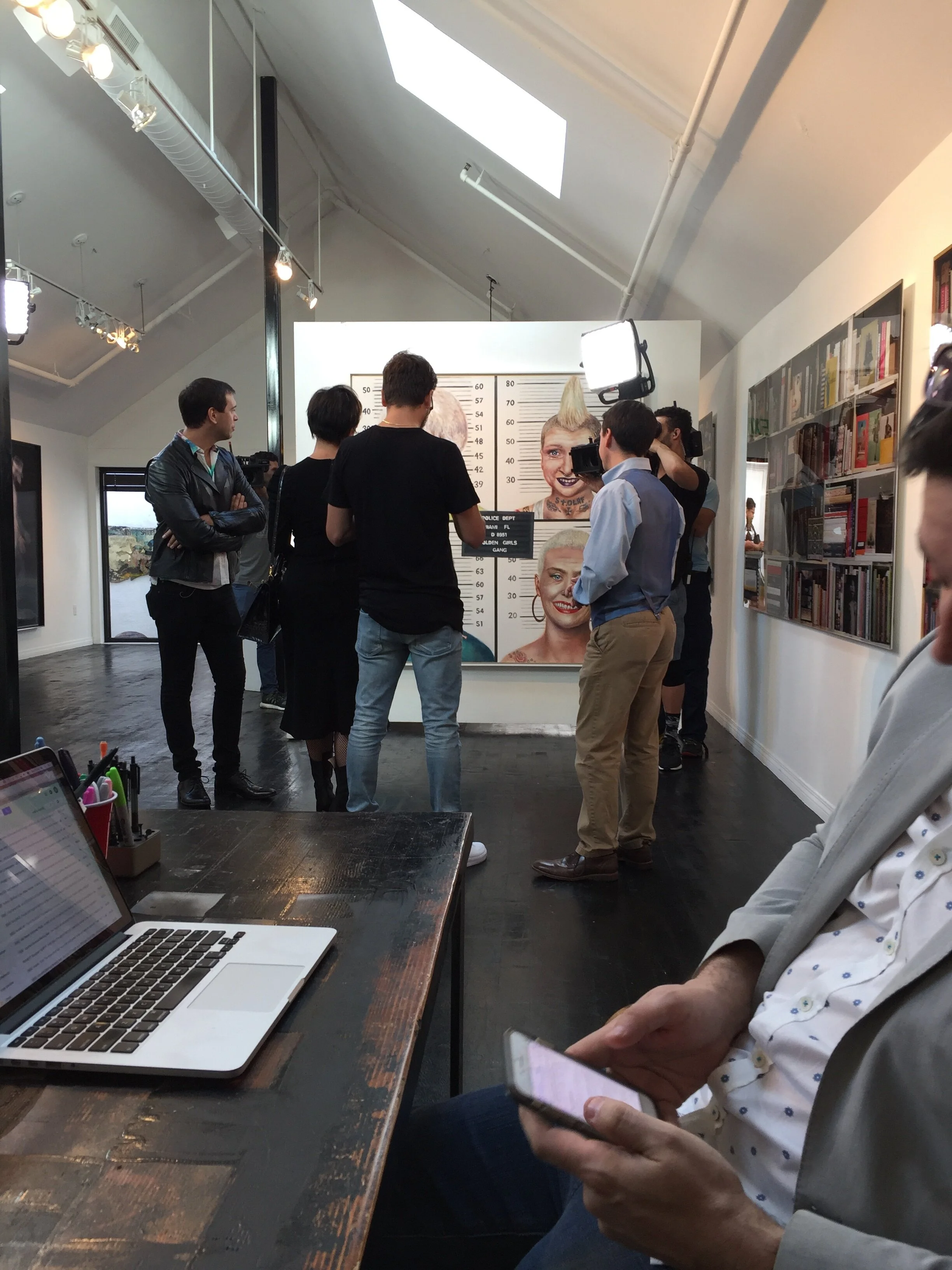 Kardashians viewing my portrait for Axiom Contemporary