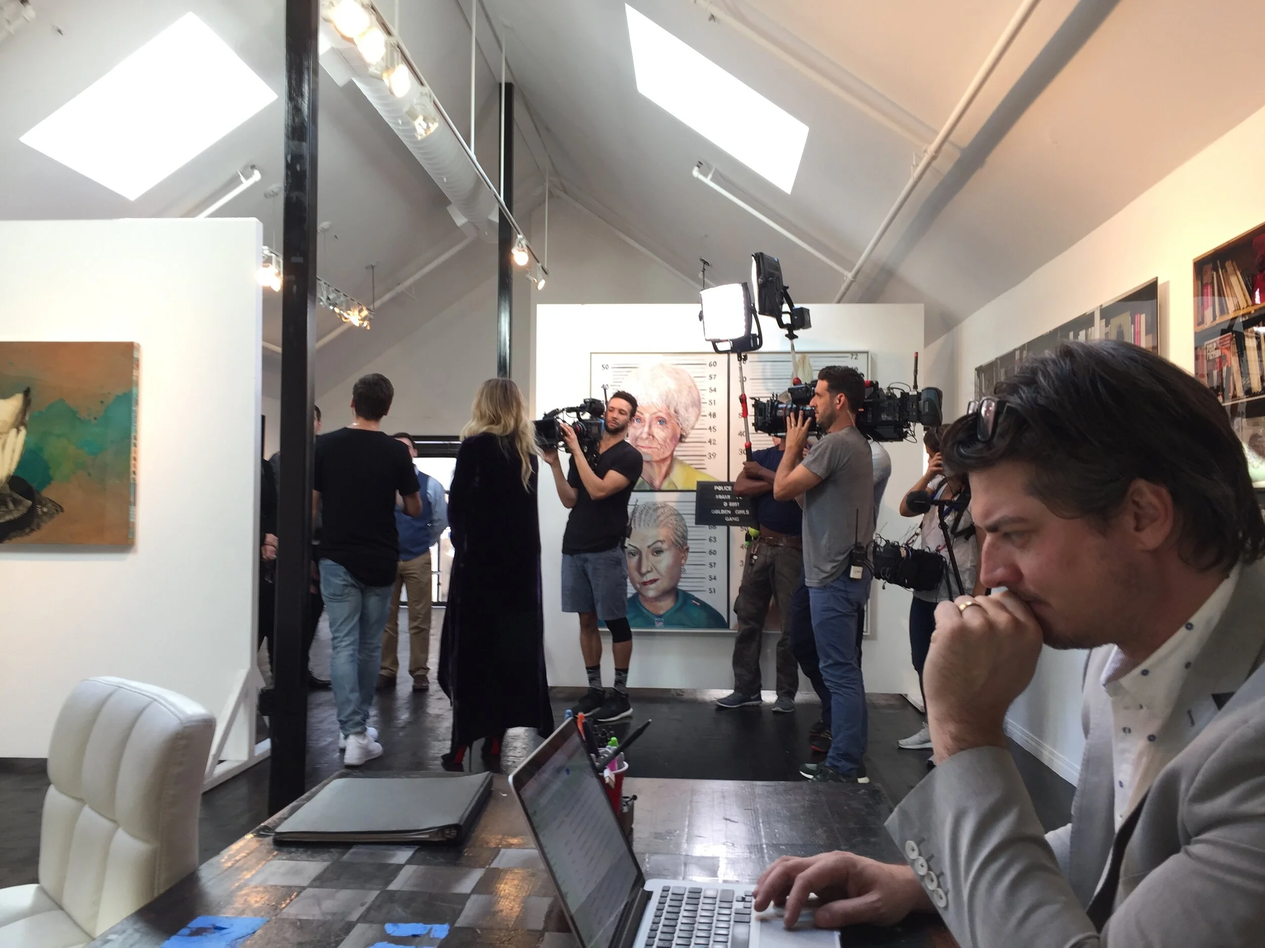 Kardashians viewing my portrait for Axiom Contemporary