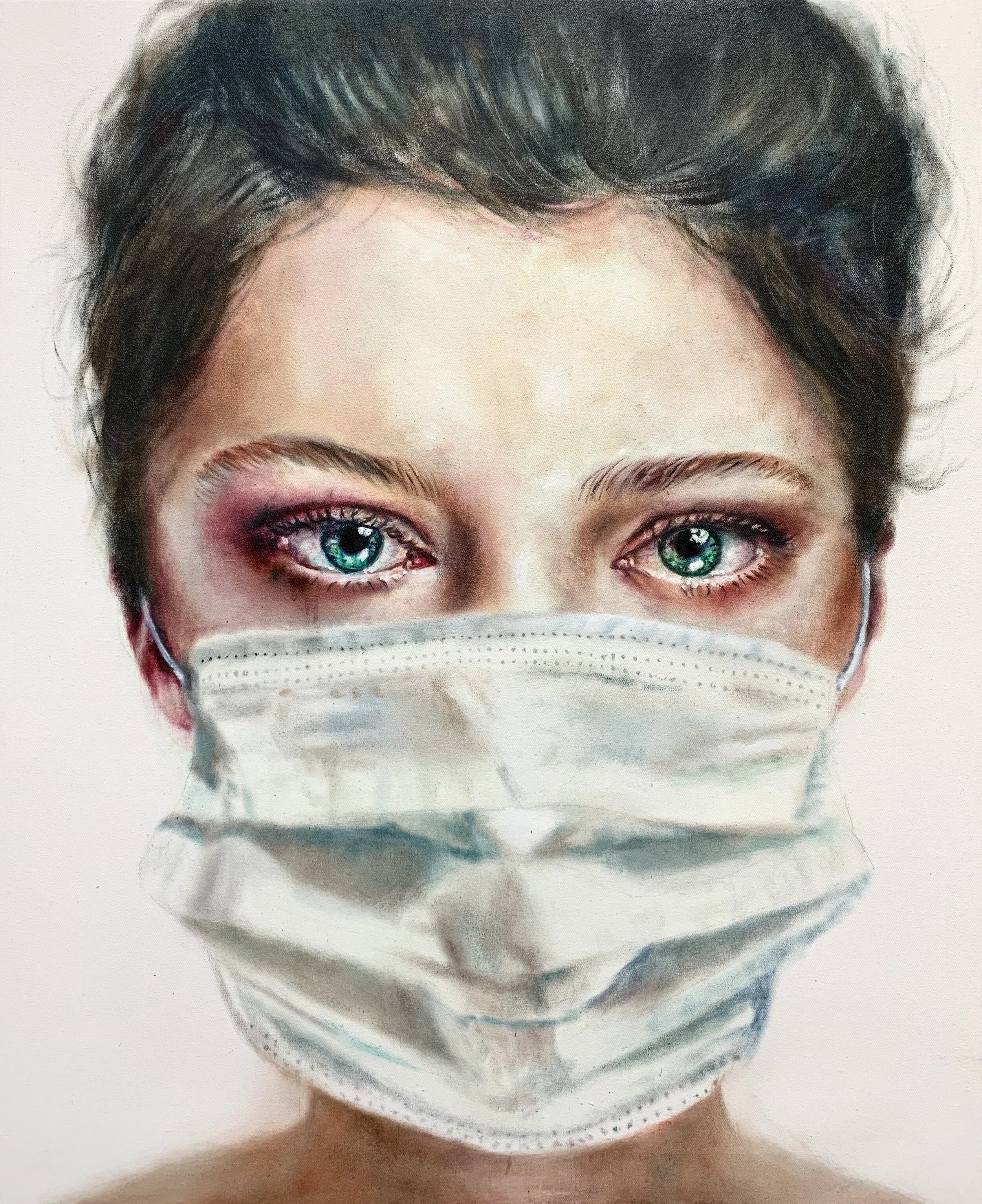 'Frontline' oil on canvas 44x36in