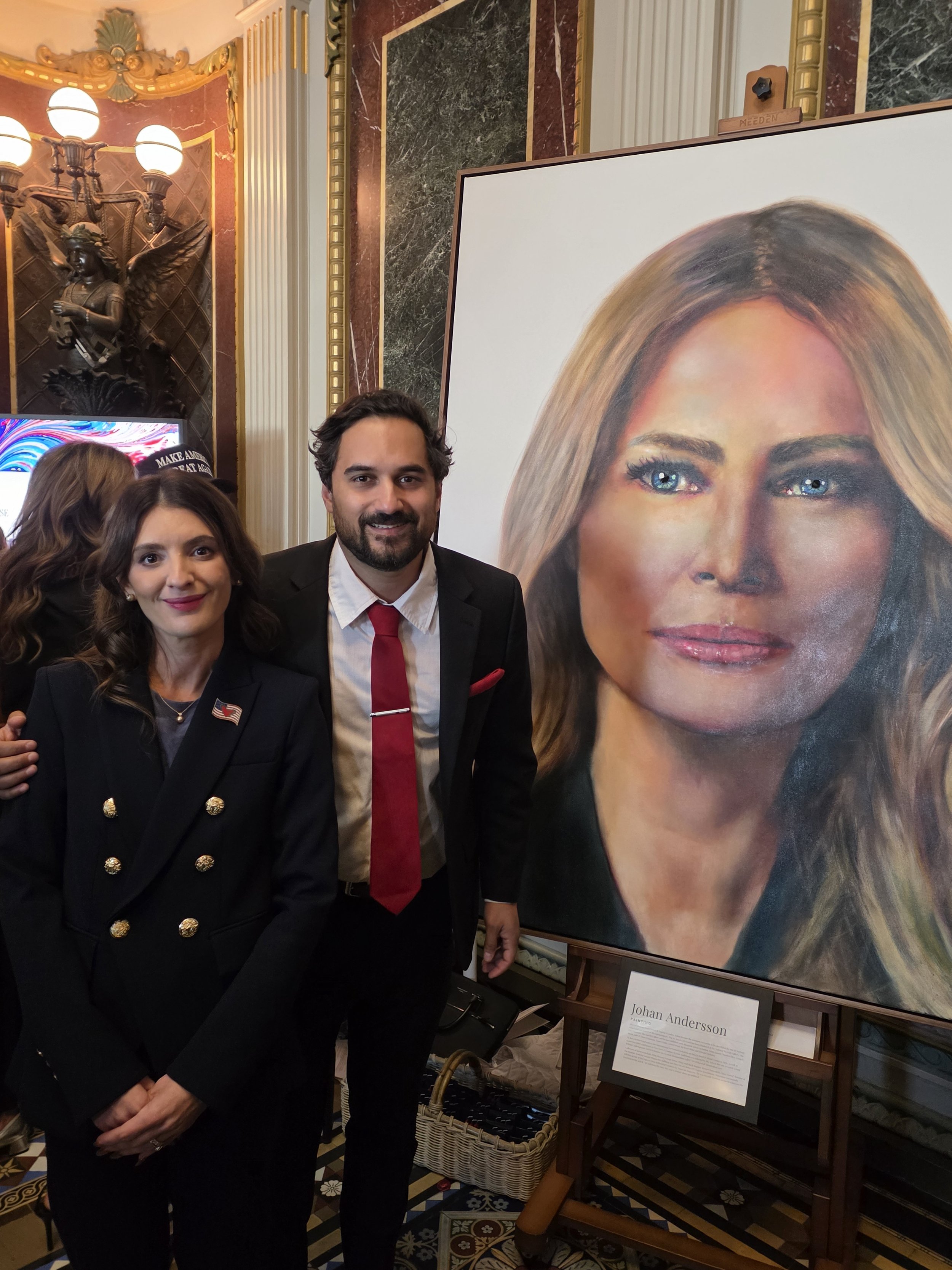 White House- Me with Jenni Parido , commissioner for Venice Bienalli &amp; founder of American Arts Conservatory 