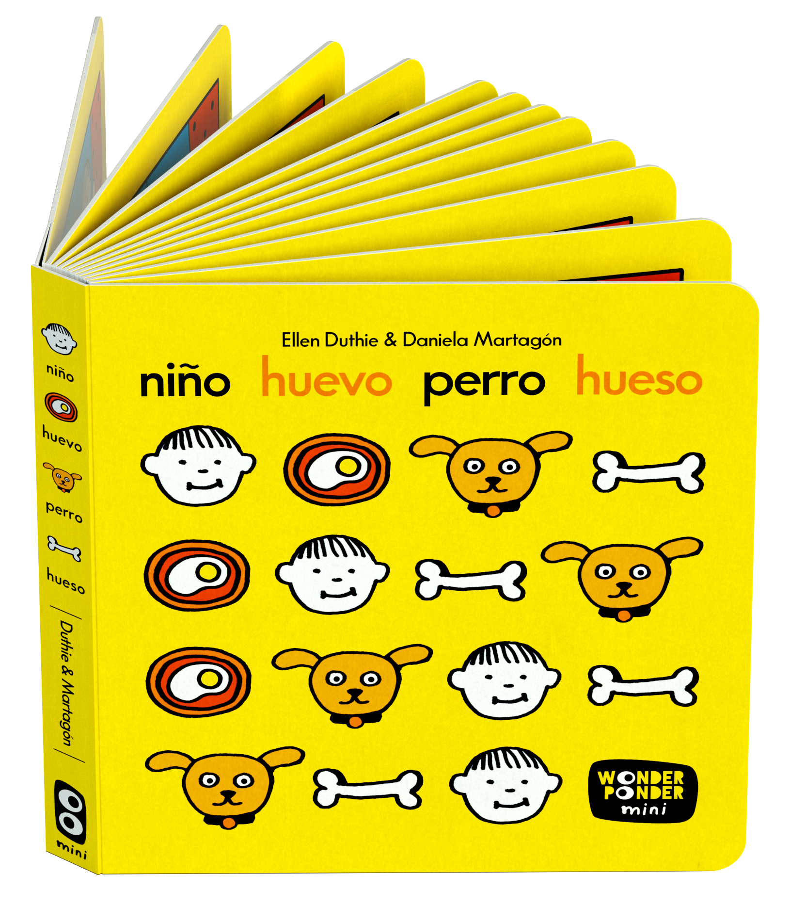 Niño, huevo, perro, hueso (2019) Colección para primera infancia Wonder Ponder Mini. Libros para pararse a mirar.