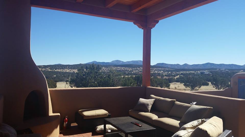 The patio of my mother's home in the mountains to the East of Albuquerque, NM.&nbsp;