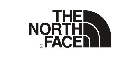 The North Face logo in black on a white background.