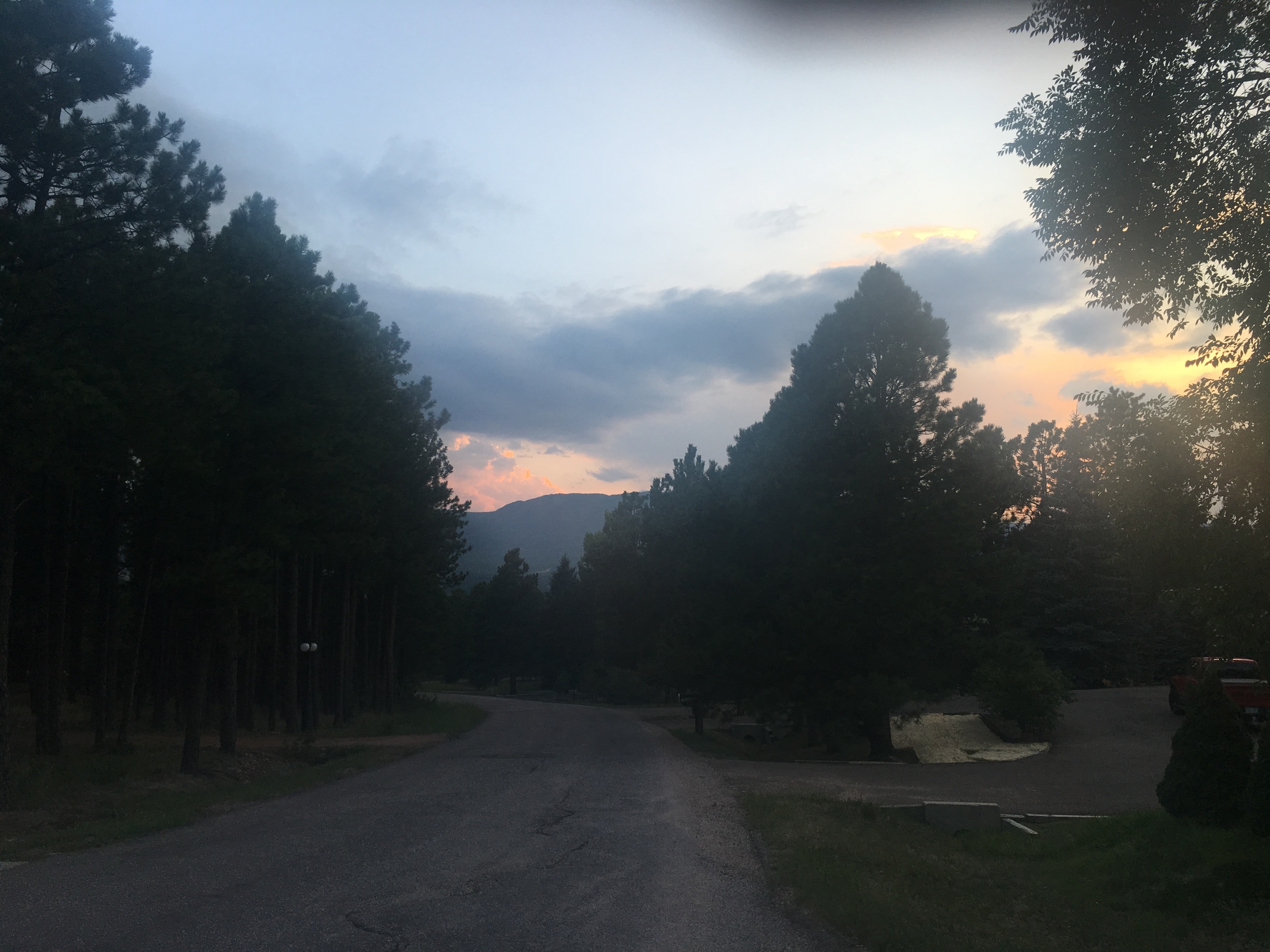 Walking with Sarah at sunset by our home.....