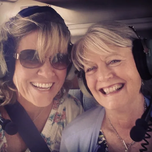 On a fun helicopter ride in Kona, fast friends forever because of our time together in ministry. 